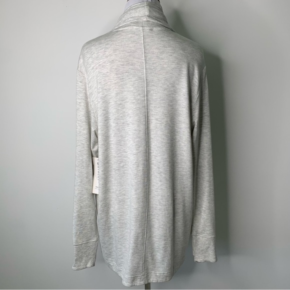 NWT Athleta Women's Gray Cardigan Sweater French Terry Tranquility Wrap Size XS - Picture 6 of 14